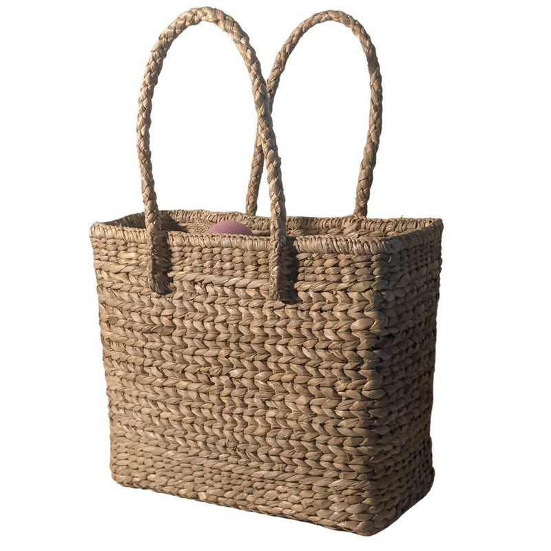 Buy Handcrafted Multipurpose Hyacinth Basket/Lunch Bag | Shop Verified Sustainable Baskets & Boxes on Brown Living™