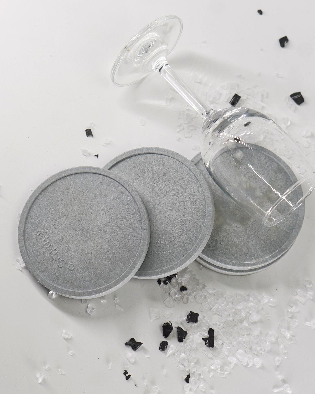 Handcrafted Recycled Coaster I Cement Grey I set of 4 | Verified Sustainable by Brown Living™