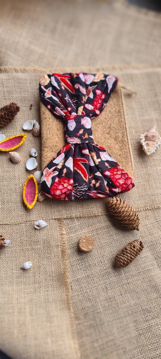 Handcrafted Reeva Bow Cork Clutch | Verified Sustainable by Brown Living™
