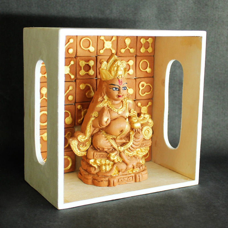 Buy Handcrafted Terracotta Dharaj Kuber Idol | Shop Verified Sustainable Products on Brown Living
