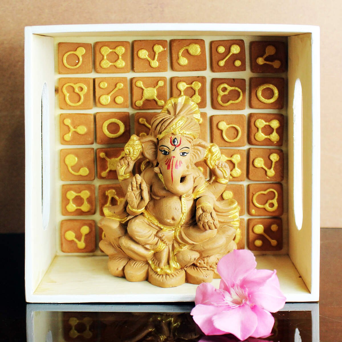 Handcrafted Terracotta Ganpati Idol Small(S) | Verified Sustainable by Brown Living™