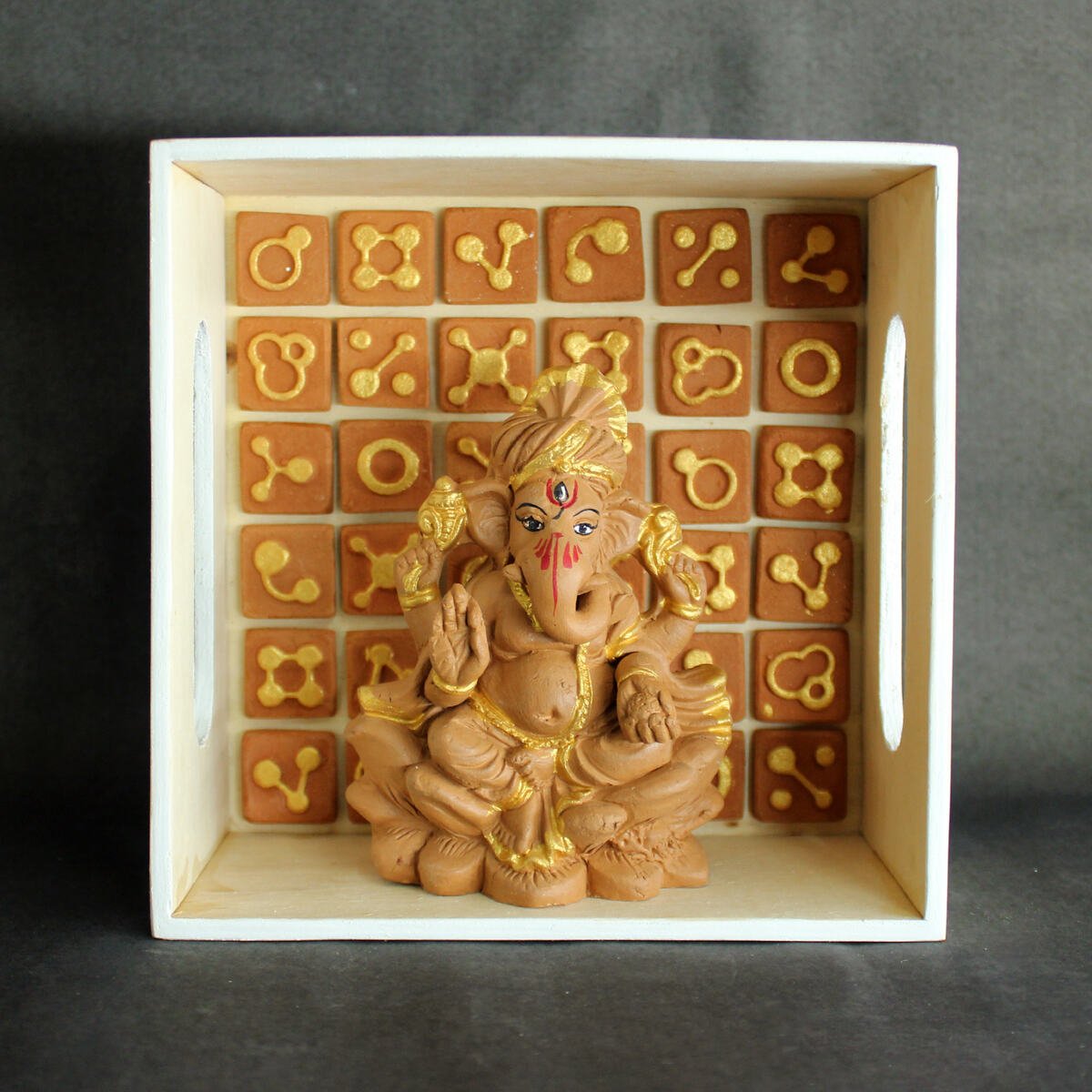 Handcrafted Terracotta Ganpati Idol Small(S) | Verified Sustainable by Brown Living™