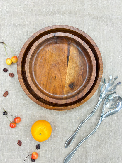 Handcrafted Acacia Wood Serving Bowl | Verified Sustainable by Brown Living™