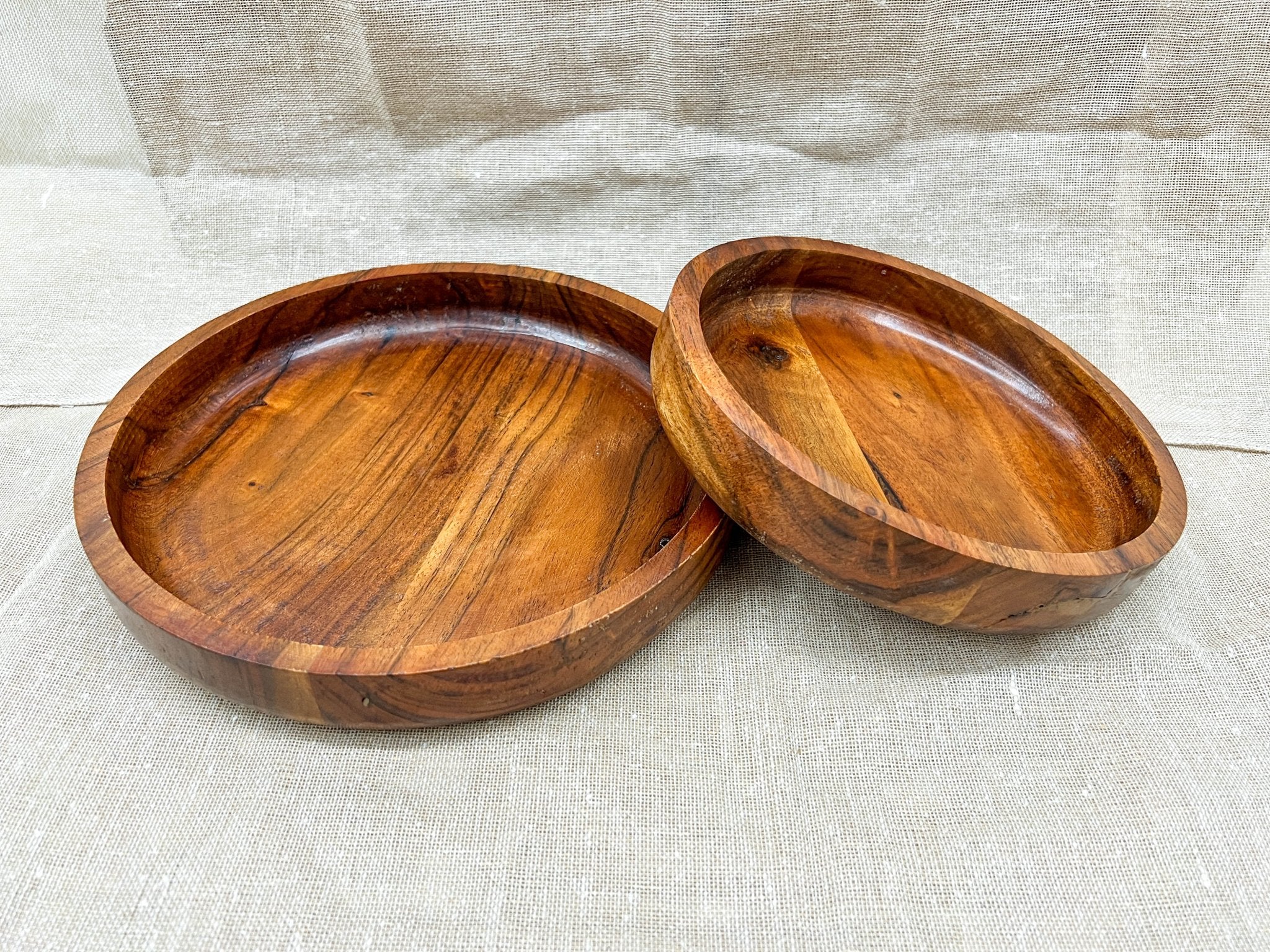 Handcrafted Acacia Wood Serving Bowl | Verified Sustainable by Brown Living™