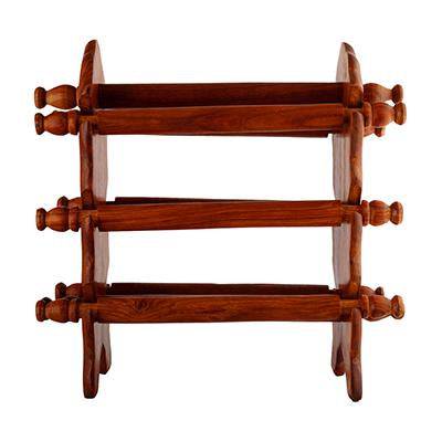 Buy Handcrafted Wooden Antique Finish Bangles Stand Holder - An ideal gift for all women (INLAY) | Shop Verified Sustainable Products on Brown Living