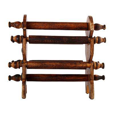 Handmade Wooden Bangle Holder Stand | Bangle Organizer - 12"x 3.5"x 12" | Verified Sustainable by Brown Living™