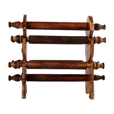 Buy Handcrafted Wooden Antique Finish Bangles Stand Holder (STONE) | Shop Verified Sustainable Products on Brown Living