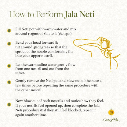 Handcrafted Yoga Neti Pot for Nasal Cleansing & Sinus | Ayurvedic Jala Neti Nasa l Wash 185ml | Verified Sustainable by Brown Living™