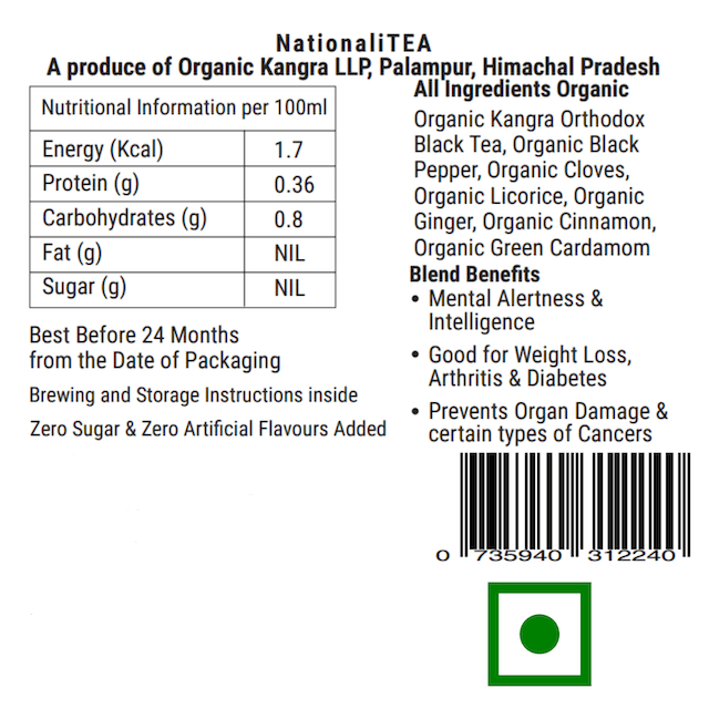 Buy Organic First Flush Masala Whole Leaf Tea | Shop Verified Sustainable Tea on Brown Living™