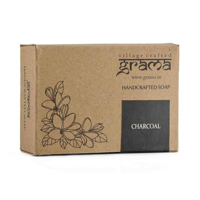 Handmade Charcoal Soap, 125 g each| Pack of 2 – Body Soap on Brown Living™. SKU: 248 - 10798 - GMA_CHARCOAL_SOAP. Img 1.
