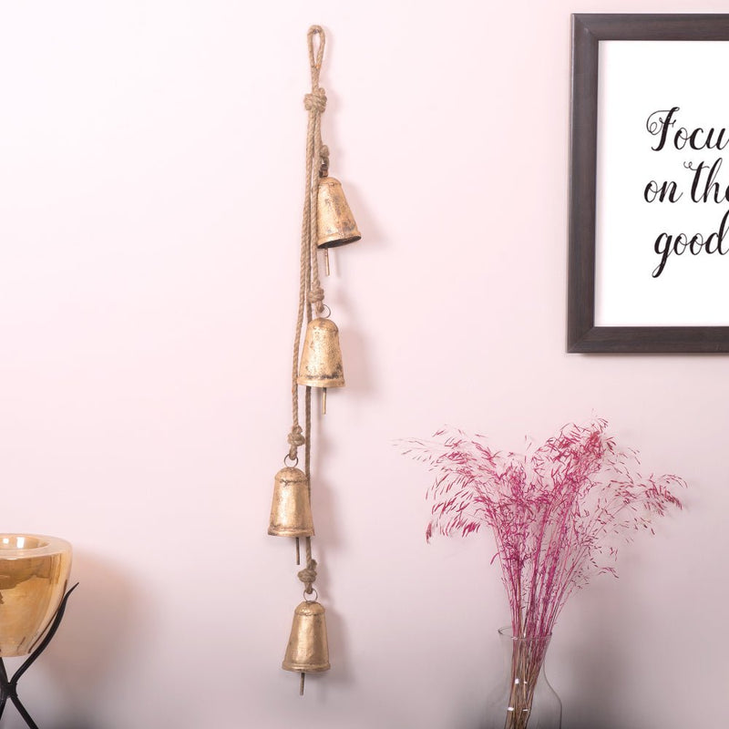 Buy Handmade Copper Bell Four in one | Shop Verified Sustainable Wall Decor on Brown Living™