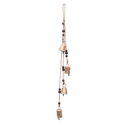 Handmade Copper Flower Carved Bell Four in one | Verified Sustainable by Brown Living™