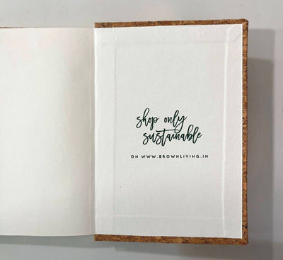 Handmade Cork Diary - A5 Journal - Blank Pages – Notebooks & Notepads on Brown Living™. SKU: BL - 31. Img 4.