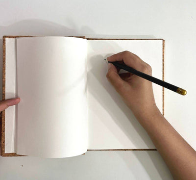Handmade Cork Diary - A5 Journal - Blank Pages – Notebooks & Notepads on Brown Living™. SKU: BL - 31. Img 2.