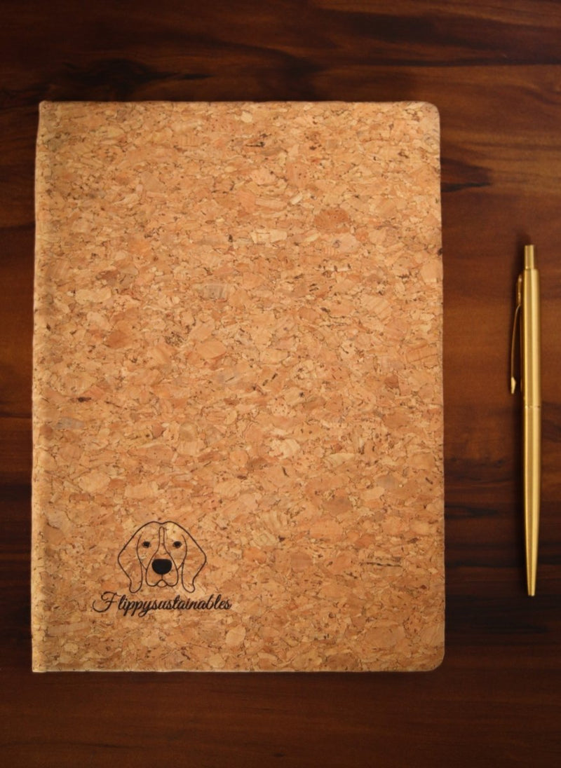 Buy Handmade Cork Diary | A5 Journal | Ruled Pages | Hard Bound Eco Cork | Elastic Closure | Set of 1 to 3 | Shop Verified Sustainable Notebooks & Notepads on Brown Living™