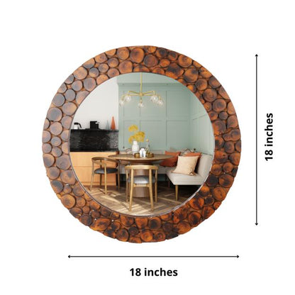 Handmade Wooden Wall Mounted Mirror for Wall Decoration | Verified Sustainable by Brown Living™