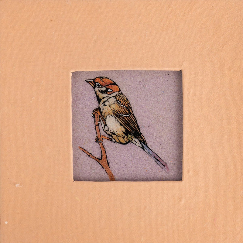 Buy Handmade Diary with Beautiful Gemstone Art of Sparrow | Shop Verified Sustainable Products on Brown Living