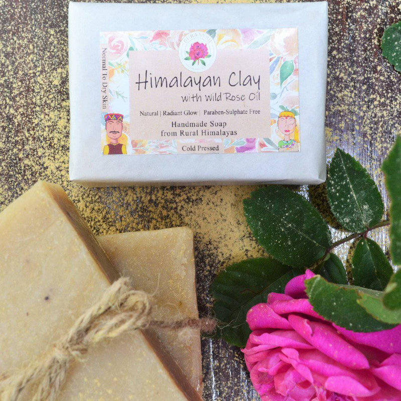 Buy Handmade Himalayan Clay & Rose Oil Soap | Shop Verified Sustainable Body Soap on Brown Living™