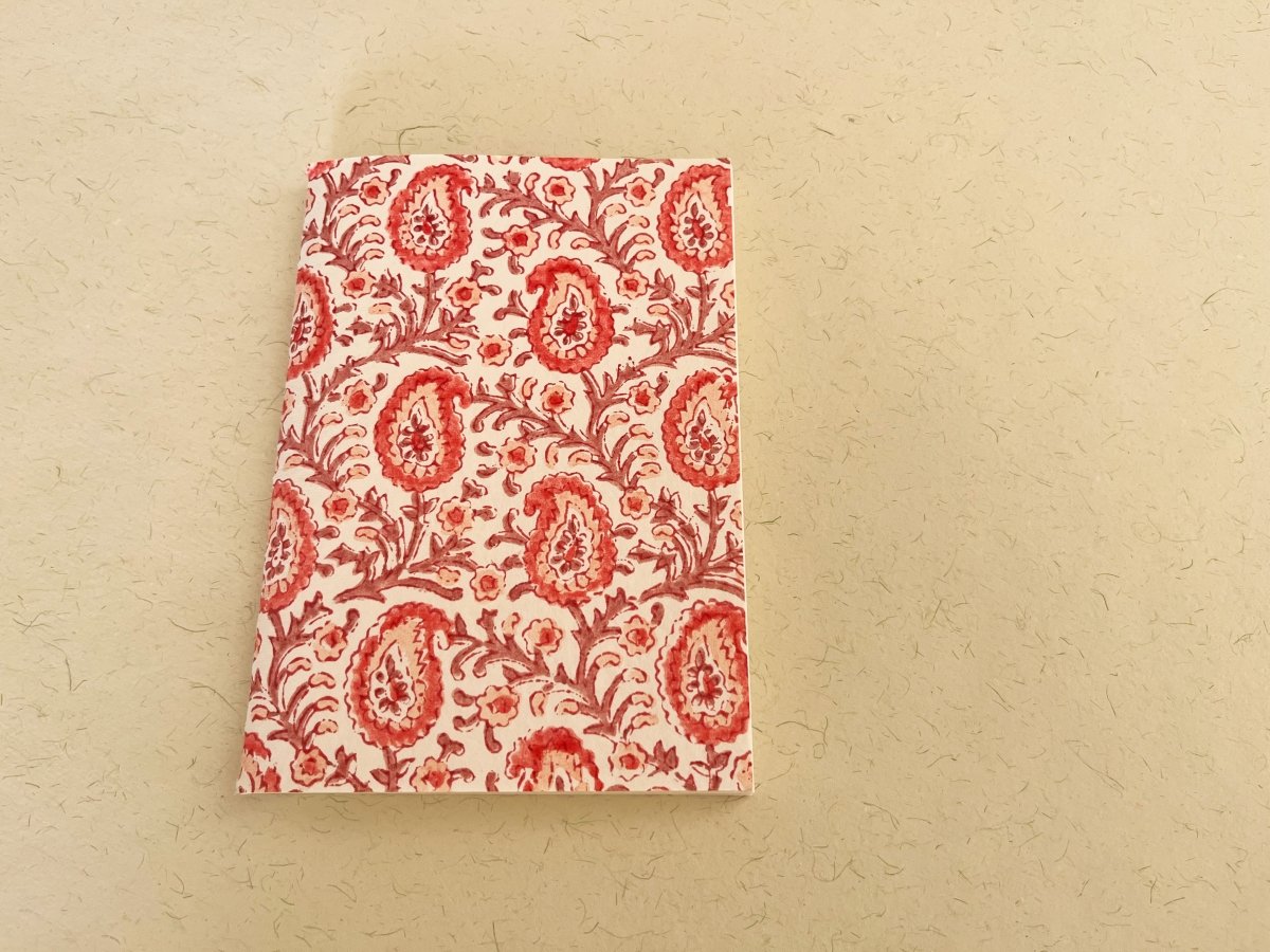 Handmade Indian mango block print journal | Eco - friendly notebook, Sustainable, Upcycled cotton rag paper | Verified Sustainable by Brown Living™