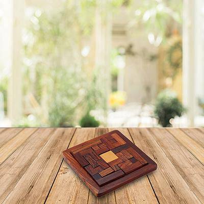 Handmade Wooden Jigsaw Puzzle for Kids and Adults | Verified Sustainable by Brown Living™