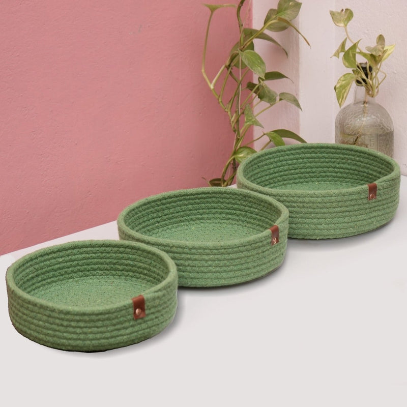 Buy Handmade Nesting Basket (Set of 3) | Shop Verified Sustainable Kitchen Organisers on Brown Living™