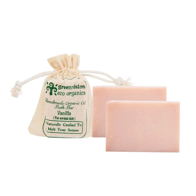 Buy Handmade Organic Oil Bath Bar – Vanilla (For All Skin Types) 100 Gm- Pack of 2 | Shop Verified Sustainable Body Soap on Brown Living™
