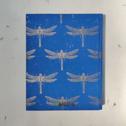 Handmade Paper Hardcover Notebook | Dragonfly | Verified Sustainable by Brown Living™