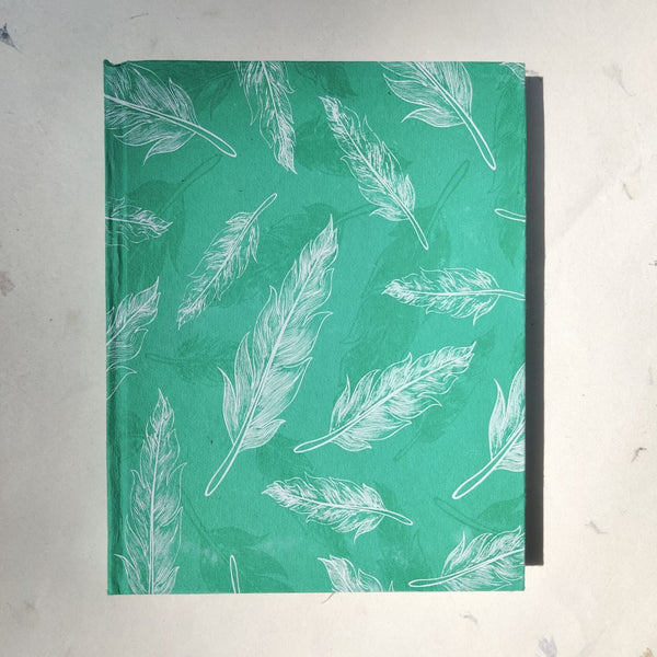 Buy Handmade Paper Hardcover Notebook | Feathers | Shop Verified Sustainable Notebooks & Notepads on Brown Living™