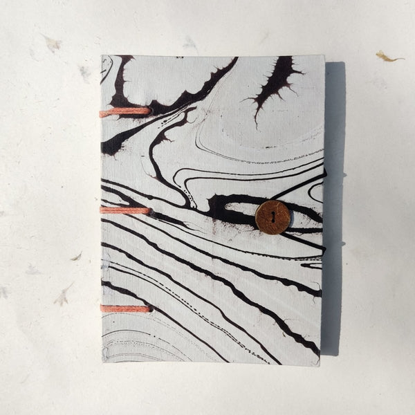 Buy Handmade Paper Multilayer Notebook | White Marble | Shop Verified Sustainable Notebooks & Notepads on Brown Living™