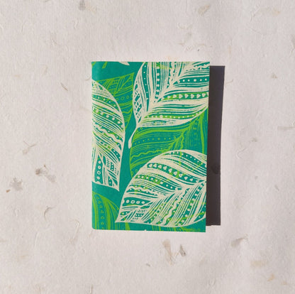 Handmade Paper Pocket Notebook | Leaves | Verified Sustainable by Brown Living™