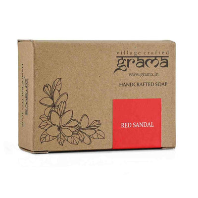Handmade Red Sandal Soap, Raktha Chandana, 125g| Pack of 2 – Body Soap on Brown Living™. SKU: 248 - 10799 - GMA_REDSANDAL_SOAP. Img 5.