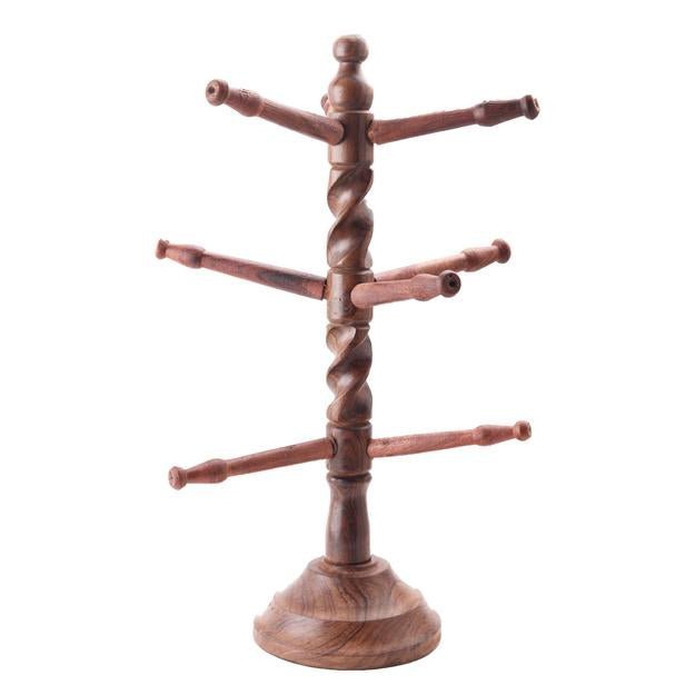 Handmade Rosewood Tree Shape Bangle Holder | Jewellery Stand | Verified Sustainable Organisers on Brown Living™