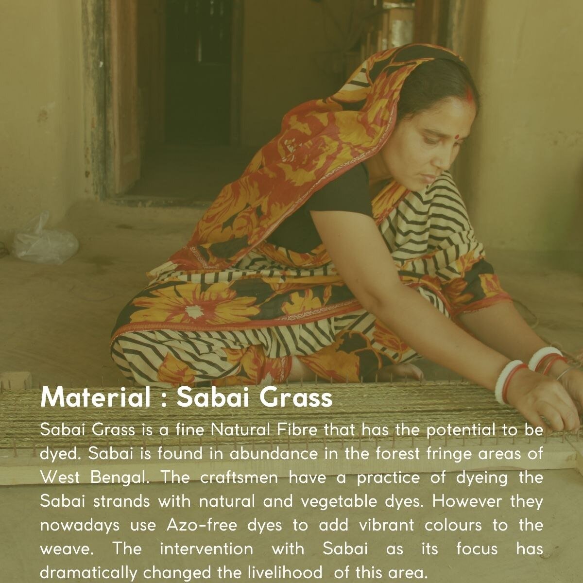 Handmade Sabai Grass Roti Box - Green | Verified Sustainable by Brown Living™