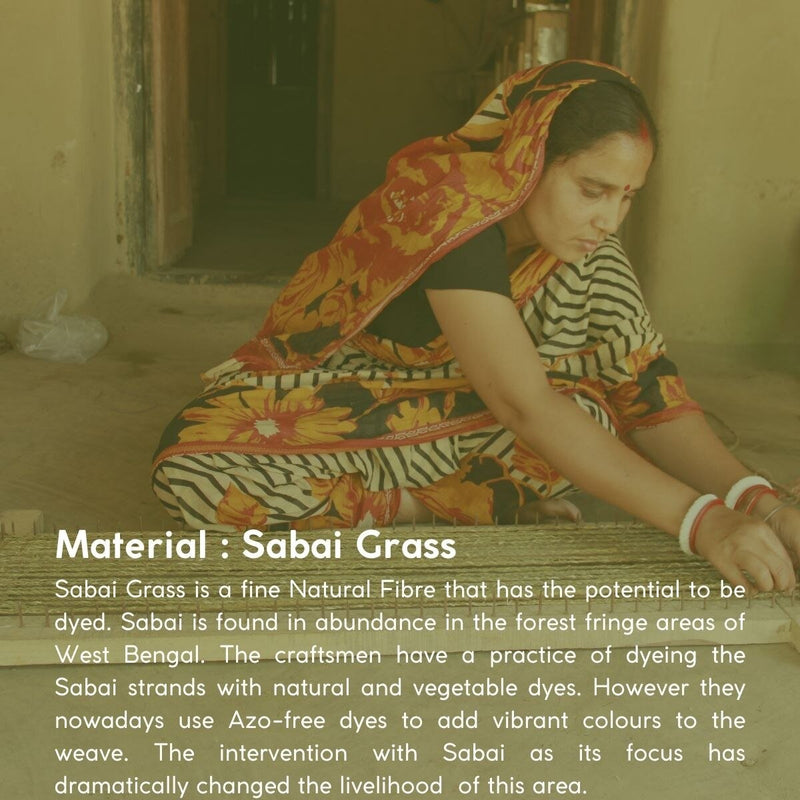 Handmade Sabai Grass Roti Box - Green | Verified Sustainable Baskets & Boxes on Brown Living™