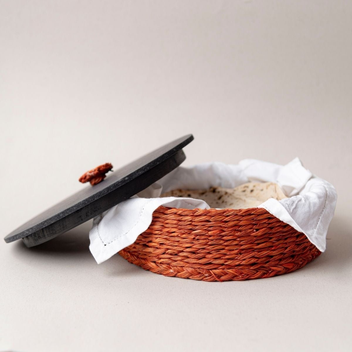 Handmade Sabai Grass Roti Box - Orange | Verified Sustainable by Brown Living™