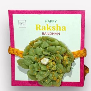 Buy Handmade Sunflower Soap Rakhi | Shop Verified Sustainable Rakhi on Brown Living™