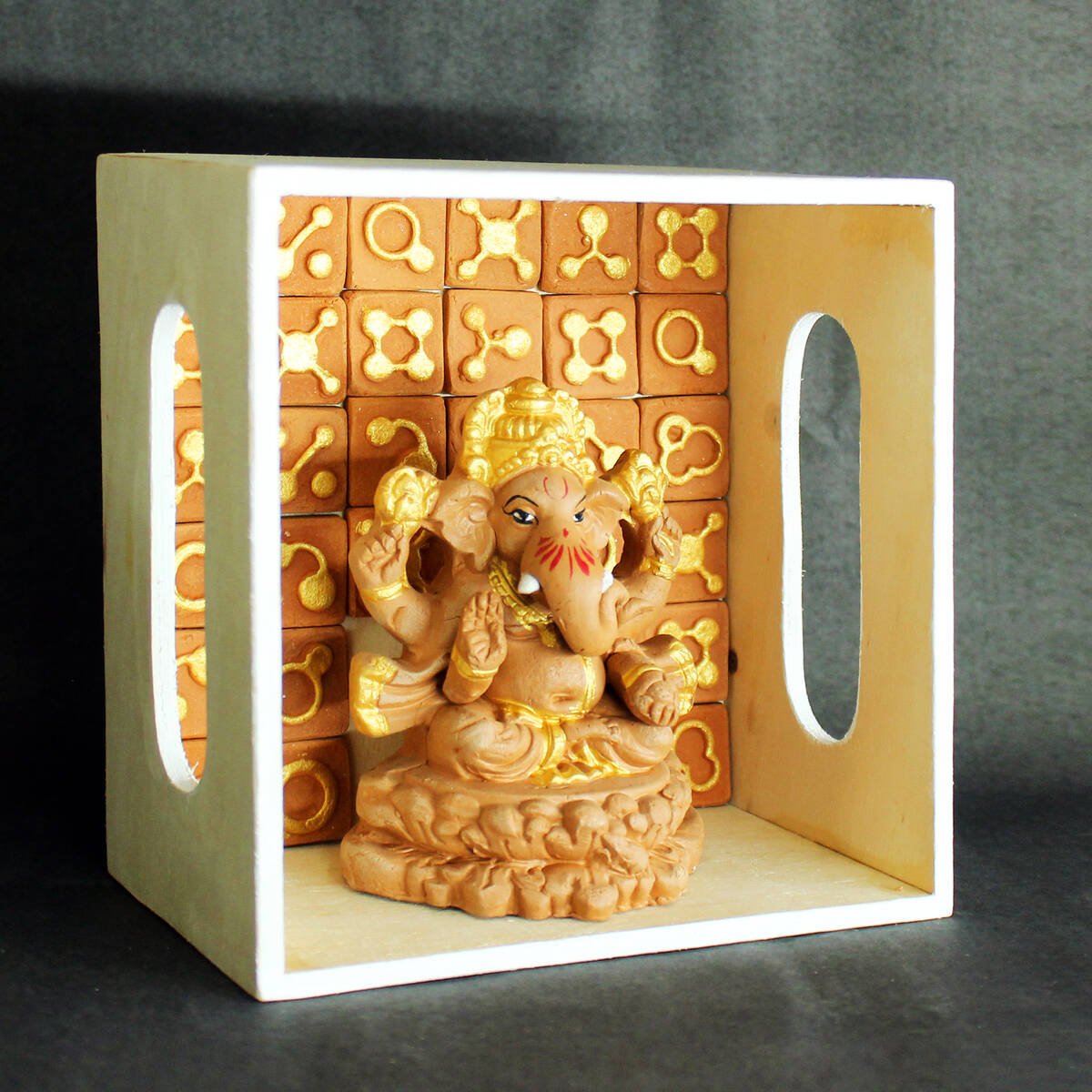 Handmade Terracotta Ganpati Idol - Little(XS) | Verified Sustainable by Brown Living™