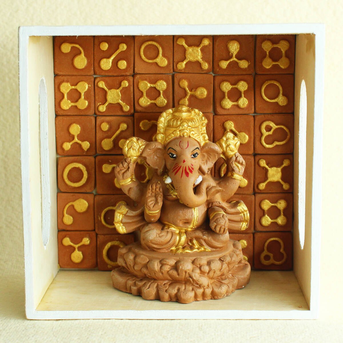 Handmade Terracotta Ganpati Idol - Little(XS) | Verified Sustainable by Brown Living™