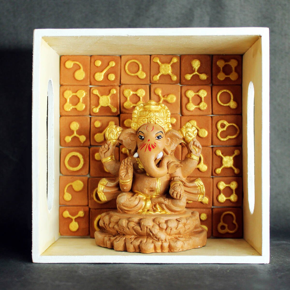 Handmade Terracotta Ganpati Idol - Little(XS) | Verified Sustainable by Brown Living™