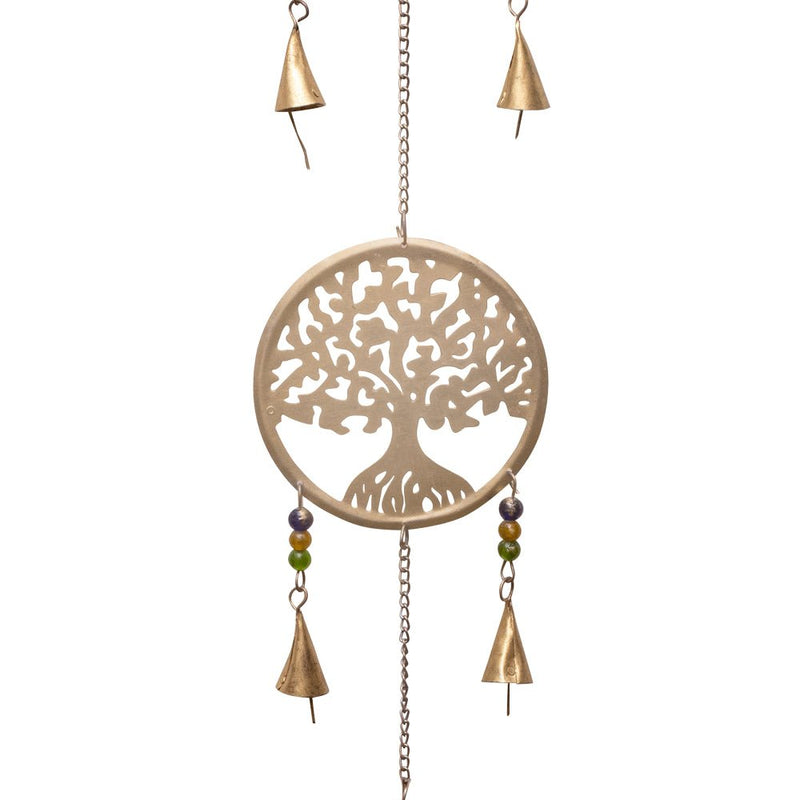 Buy Handmade Three Step Brass Bell with Tree of Life Design | Shop Verified Sustainable Products on Brown Living