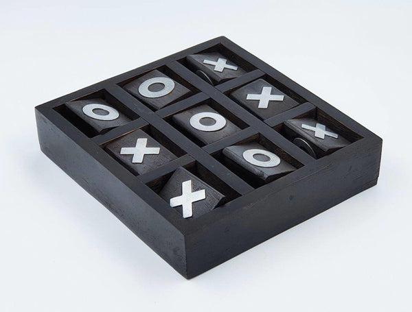 Buy Handmade Tic-Tac-Toe Wooden Travel Game - BLACK - MADE IN INDIA | Shop Verified Sustainable Learning & Educational Toys on Brown Living™