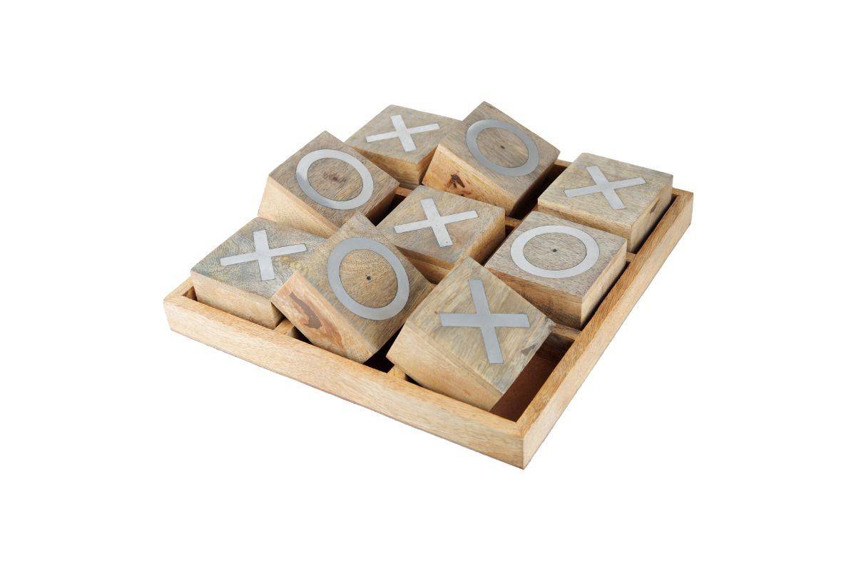 Handmade Wooden Tick Tack Toe - Family Travel Games | Verified Sustainable by Brown Living™