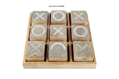 Handmade Wooden Tick Tack Toe - Family Travel Games | Verified Sustainable by Brown Living™