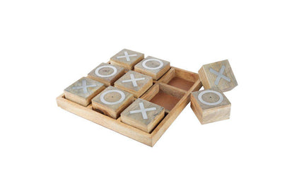 Handmade Wooden Tick Tack Toe - Family Travel Games | Verified Sustainable by Brown Living™