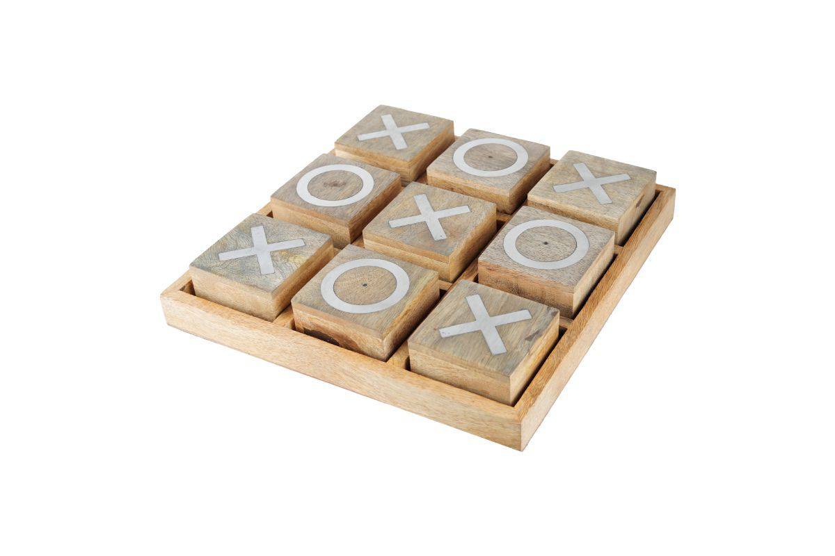 Handmade Wooden Tick Tack Toe - Family Travel Games | Verified Sustainable by Brown Living™