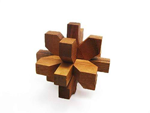 Buy Handmade Wooden IQ Teaser Snowflake Puzzle | Shop Verified Sustainable Learning & Educational Toys on Brown Living™