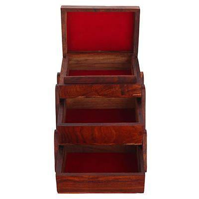 Buy Hand Carved Wooden Jewellery Box for Women | Jewel Organizer (Brown) | Shop Verified Sustainable Organisers on Brown Living™