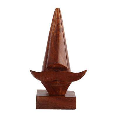 Buy Wooden Nose Shaped Sunglasses Holder Stand with Brown Mustache | Shop Verified Sustainable Table Decor on Brown Living™