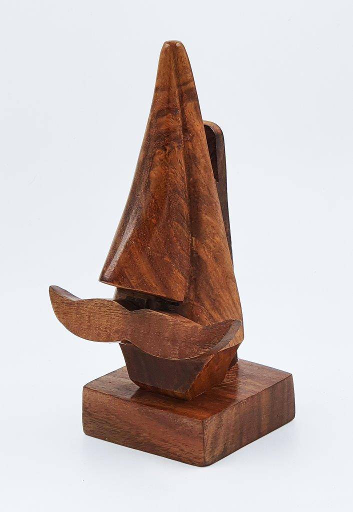 Wooden Nose Shaped Sunglasses Holder Stand with Brown Mustache | Verified Sustainable by Brown Living™