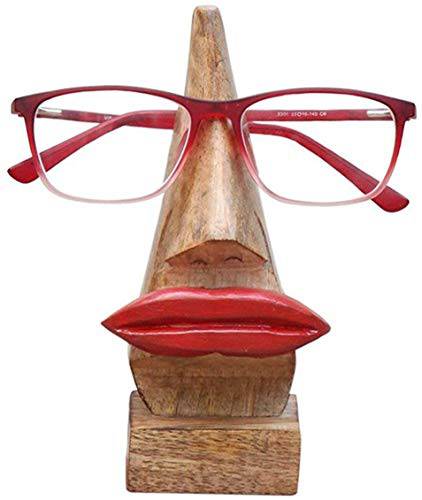 Buy Handmade Wooden Nose Shaped Spectacle Holder | Home Decor | Shop Verified Sustainable Table Decor on Brown Living™